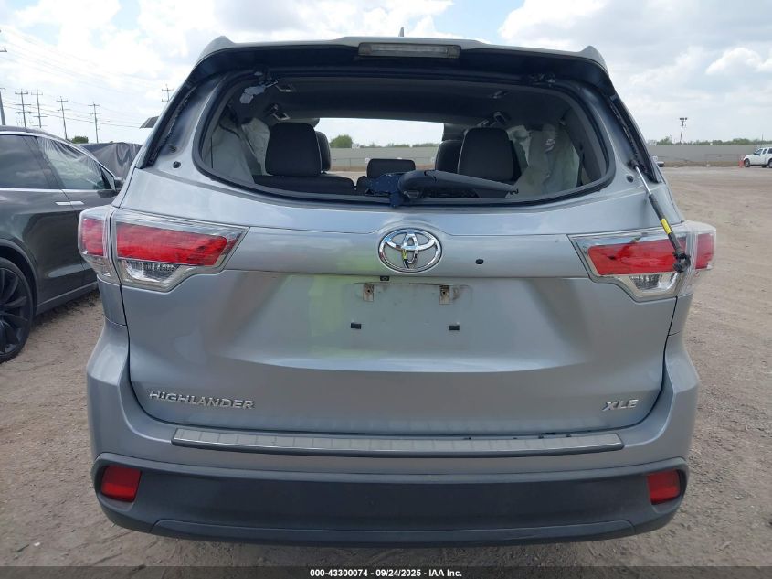 2016 Toyota Highlander Xle V6 VIN: 5TDKKRFH0GS502941 Lot: 43300074