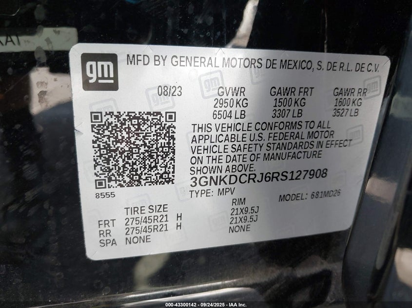 2024 CHEVROLET BLAZER EV EAWD RS - 3GNKDCRJ6RS127908