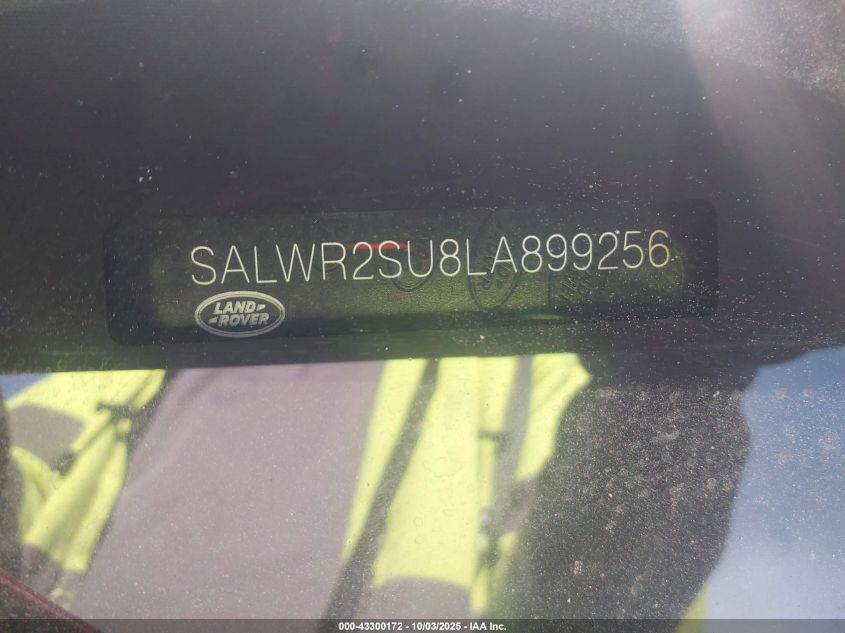 2020 Land Rover Range Rover Sport Hse Mhev VIN: SALWR2SU8LA899256 Lot: 43300172