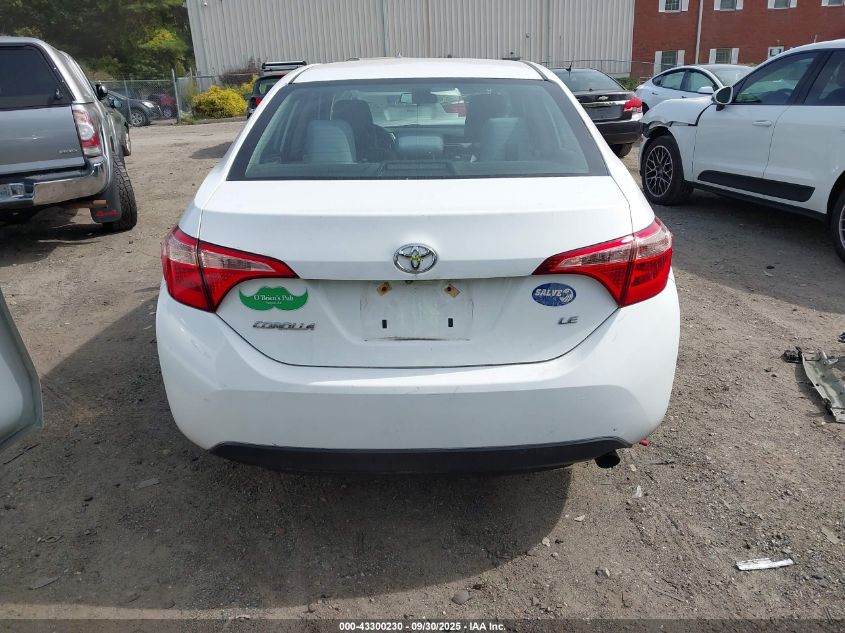 2018 Toyota Corolla Le VIN: 2T1BURHE2JC115000 Lot: 43300230