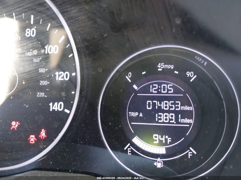 2019 Honda Hr-V Lx VIN: 3CZRU5H35KM725210 Lot: 43300329