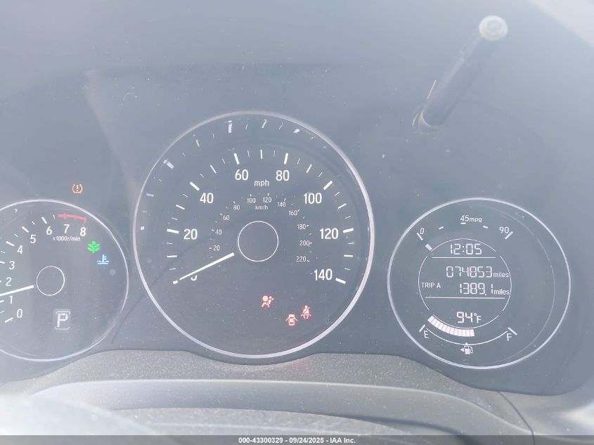 2019 Honda Hr-V Lx VIN: 3CZRU5H35KM725210 Lot: 43300329