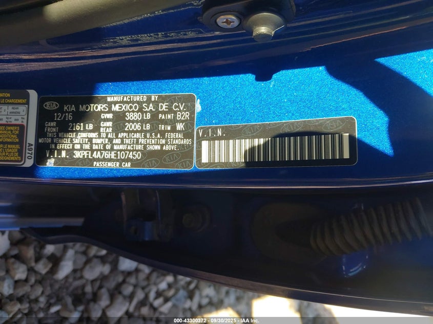 2017 KIA FORTE S - 3KPFL4A76HE107450