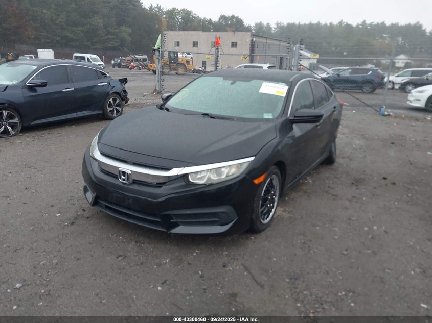 2018 Honda Civic Lx black sedan gasoline 2HGFC2F59JH560873 photo #3