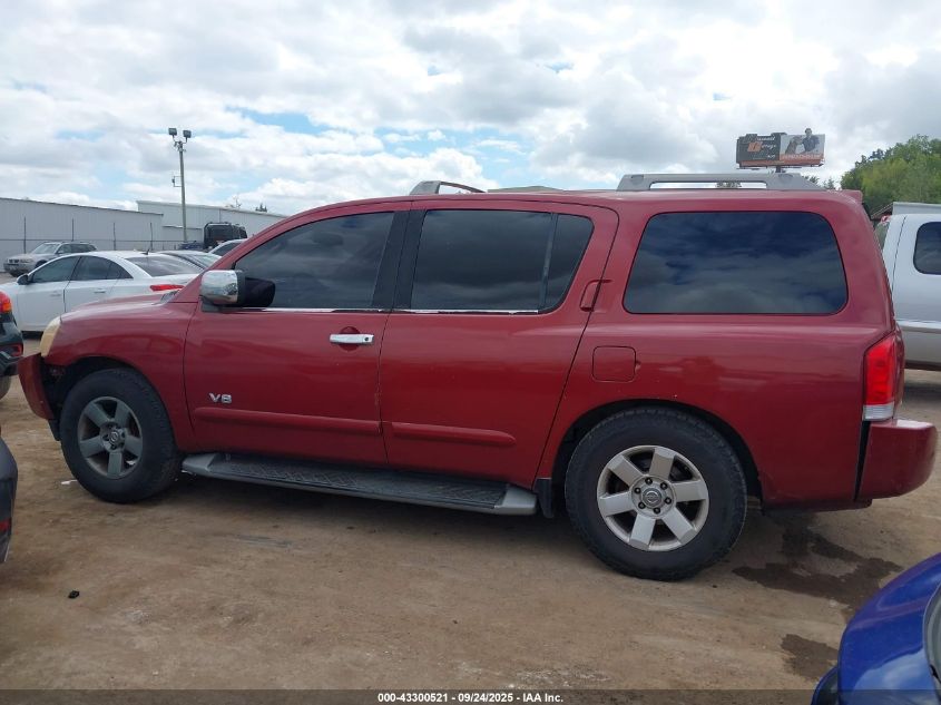 2005 Nissan Armada Le VIN: 5N1AA08A25N712319 Lot: 43300521
