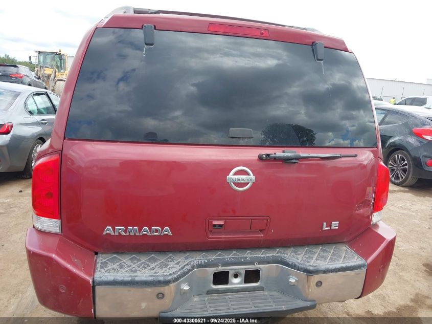 2005 Nissan Armada Le VIN: 5N1AA08A25N712319 Lot: 43300521