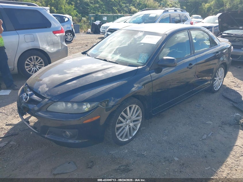 2006 Mazda Mazdaspeed6 Grand Touring black sedan gasoline JM1GG12L961102164 photo #3