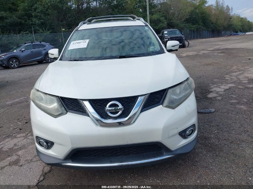 2016 Nissan Rogue Sl VIN: 5N1AT2MV8GC910626 Lot: 43300735