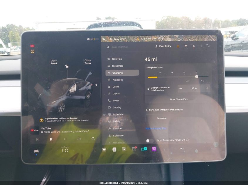 2024 Tesla Model Y Long Range Dual Motor All-Wheel Drive VIN: 7SAYGDEEXRA255294 Lot: 43300864