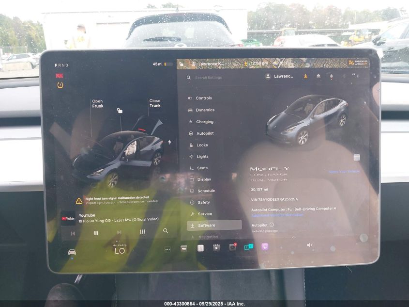 2024 Tesla Model Y Long Range Dual Motor All-Wheel Drive VIN: 7SAYGDEEXRA255294 Lot: 43300864