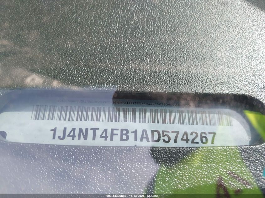 2010 Jeep Compass Sport VIN: 1J4NT4FB1AD574267 Lot: 43300889
