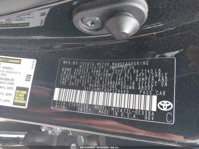 2025 TOYOTA COROLLA SE - 5YFS4MCE0SP224440