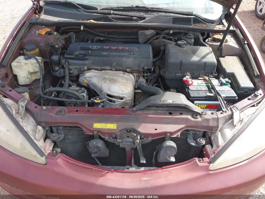 2002 Toyota Camry Le VIN: 4T1BE32K72U094346 Lot: 43301136