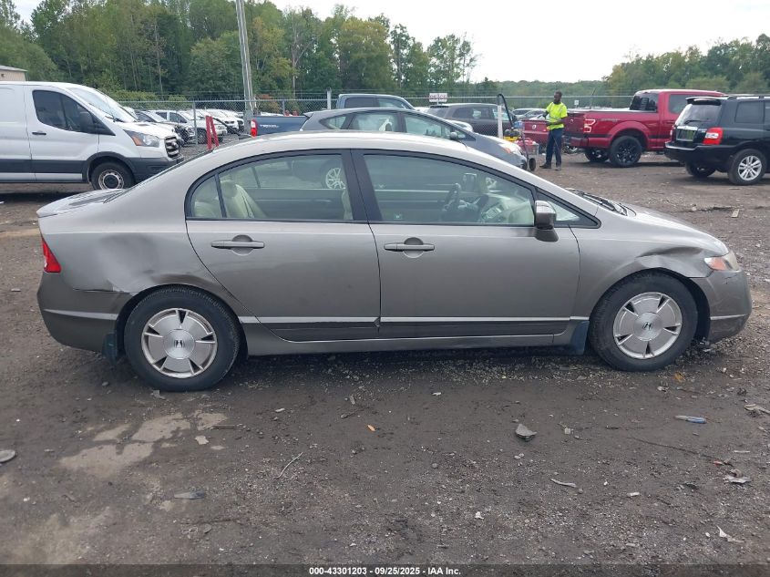 2008 Honda Civic Hybrid VIN: JHMFA36278S016096 Lot: 43301203