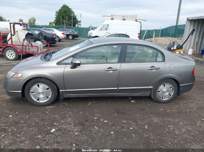 2008 Honda Civic Hybrid VIN: JHMFA36278S016096 Lot: 43301203