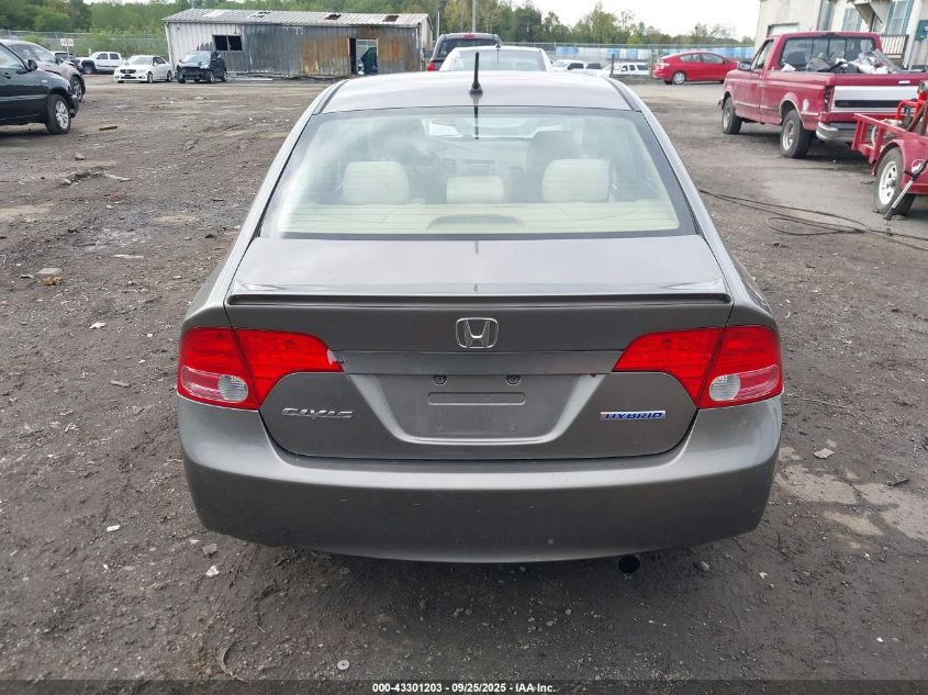 2008 Honda Civic Hybrid VIN: JHMFA36278S016096 Lot: 43301203