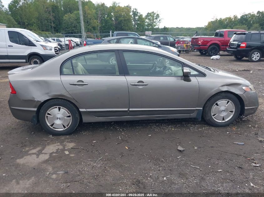 2008 Honda Civic Hybrid VIN: JHMFA36278S016096 Lot: 43301203