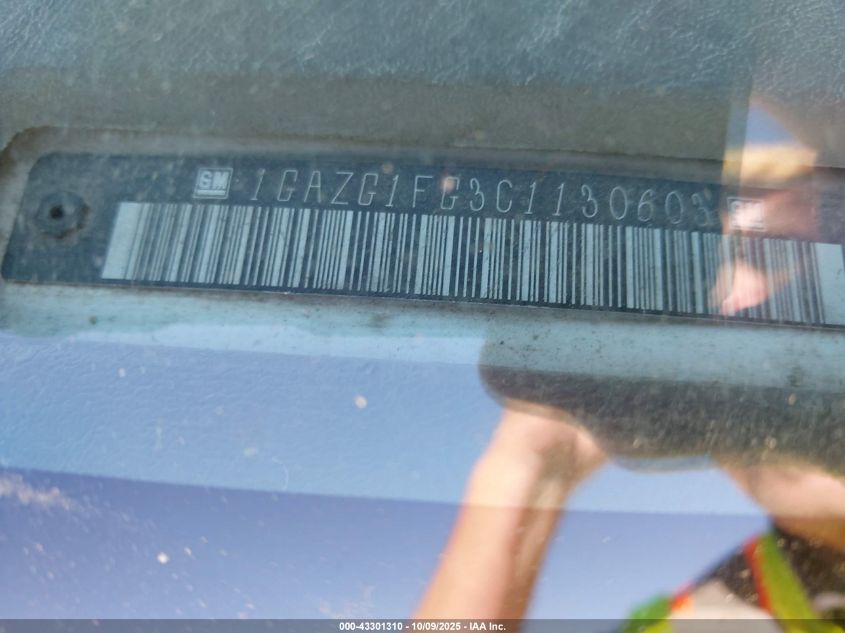 2012 Chevrolet Express 3500 Lt VIN: 1GAZG1FG3C1130603 Lot: 43301310