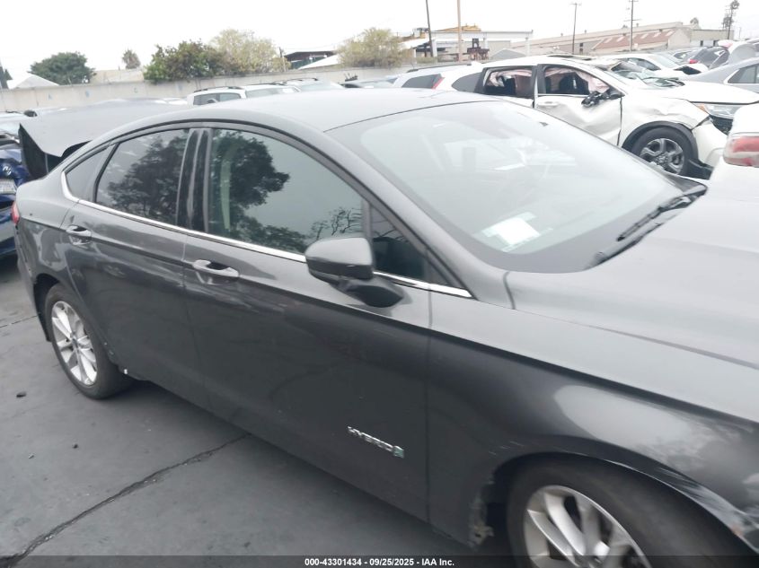2019 Ford Fusion Hybrid Se VIN: 3FA6P0LU0KR175250 Lot: 43301434