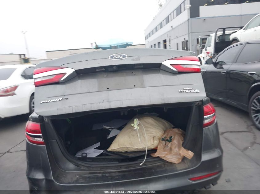 2019 Ford Fusion Hybrid Se VIN: 3FA6P0LU0KR175250 Lot: 43301434