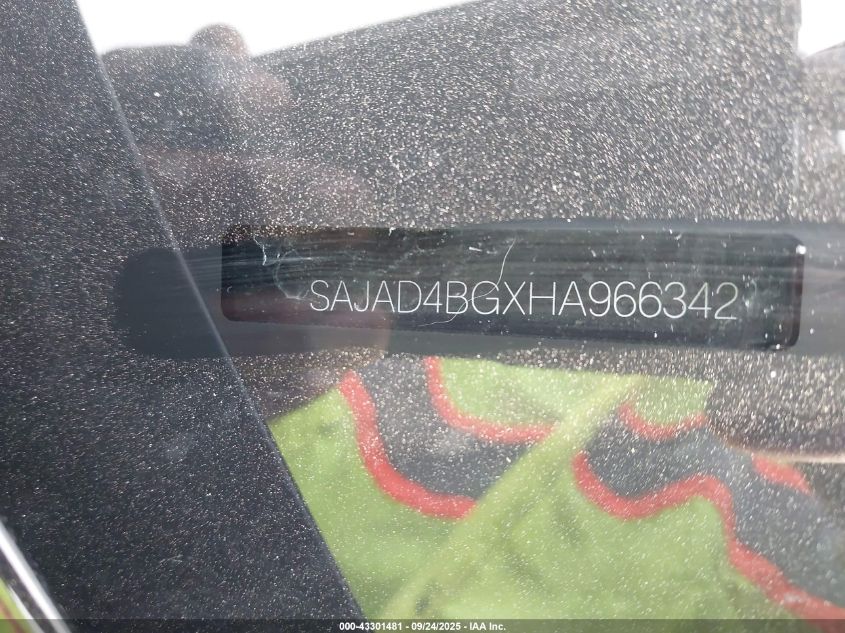 2017 Jaguar Xe 25T Premium VIN: SAJAD4BGXHA966342 Lot: 43301481