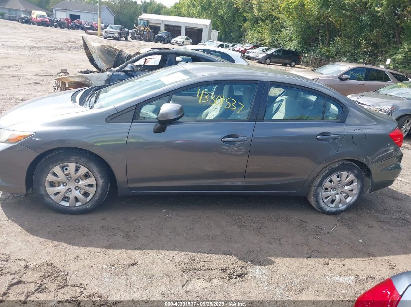 2012 Honda Civic Lx VIN: 19XFB2F53CE312263 Lot: 43301537