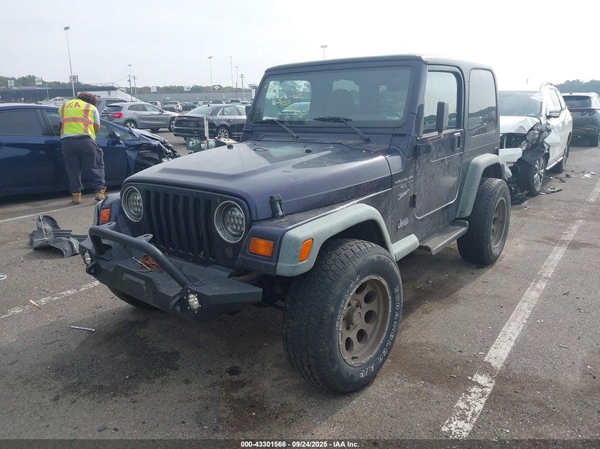 1999 Jeep Wrangler Sport blue other gasoline 1J4FY19S5XP405523 photo #3
