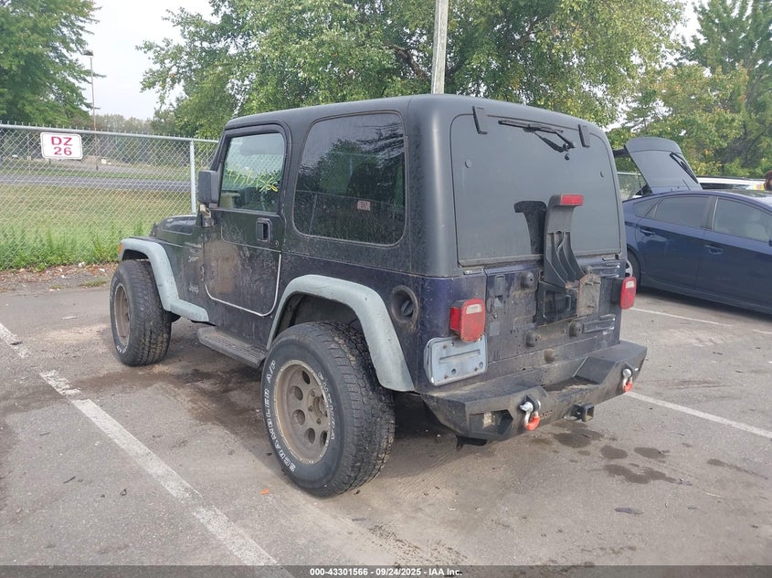 1999 Jeep Wrangler Sport blue other gasoline 1J4FY19S5XP405523 photo #4