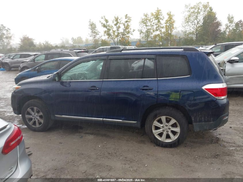 2013 Toyota Highlander Se V6 VIN: 5TDBK3EHXDS226584 Lot: 43301657