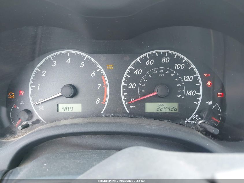 2009 Toyota Corolla S VIN: 2T1BU40E99C125016 Lot: 43301690