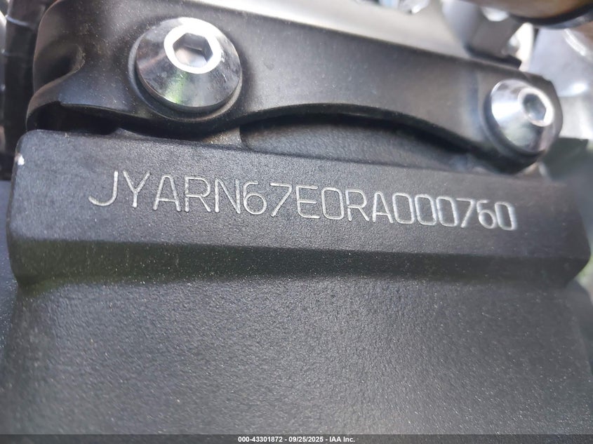 2024 Yamaha Yzfr1M VIN: JYARN67E0RA000760 Lot: 43301872