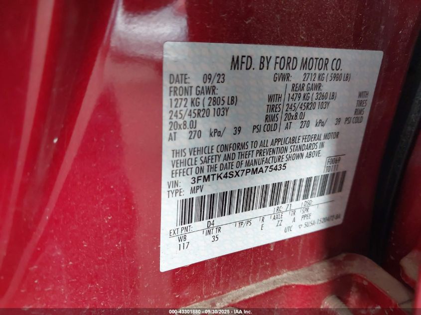2023 FORD MUSTANG MACH-E GT - 3FMTK4SX7PMA75435