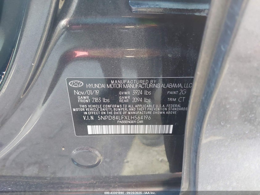 2020 HYUNDAI ELANTRA SEL - 5NPD84LFXLH564196