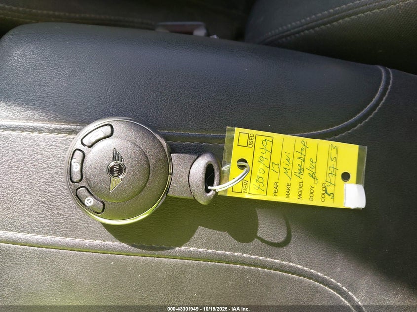 2013 Mini Hardtop Cooper VIN: WMWSU3C5XDT547753 Lot: 43301949