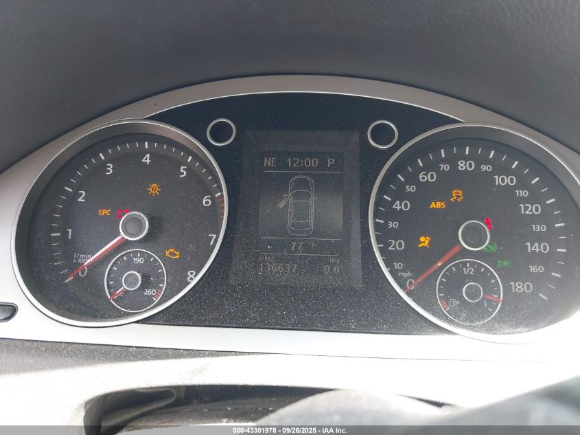 2011 Volkswagen Cc Sport VIN: WVWMP7AN1BE711373 Lot: 43301978