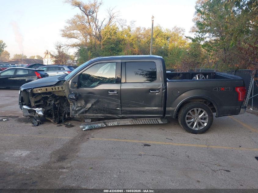 2016 Ford F-150 Lariat VIN: 1FTEW1EG6GKD12452 Lot: 43302065