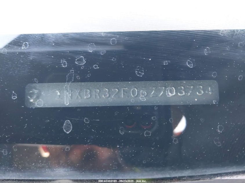 2006 Toyota Corolla Le VIN: 1NXBR32E06Z703734 Lot: 43302169