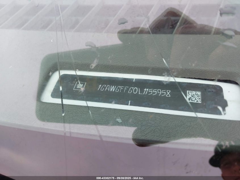 2020 Chevrolet Express Passenger Rwd 2500 Regular Wheelbase Lt VIN: 1GAWGFFG0L1155958 Lot: 43302175