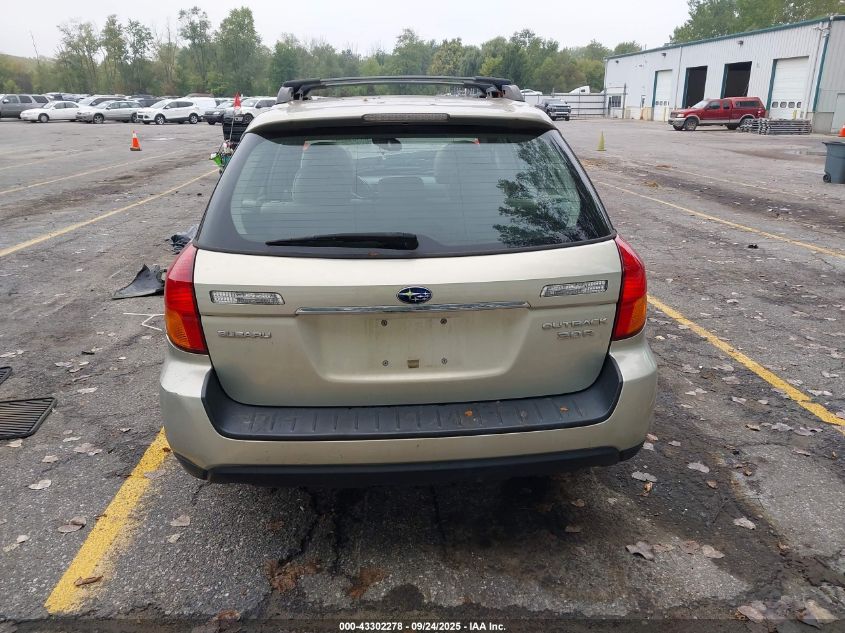 2005 Subaru Outback 3.0R Vdc Limited VIN: 4S4BP85C254357374 Lot: 43302278