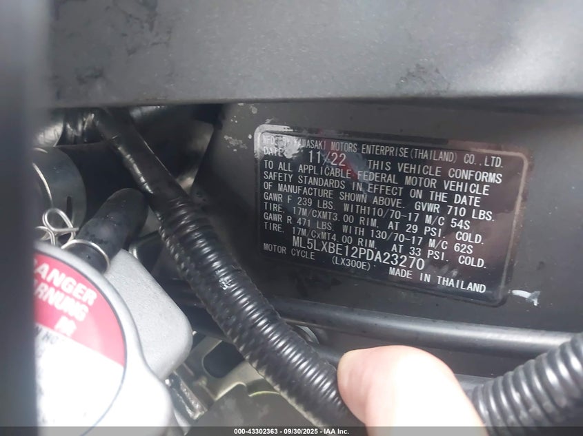 2023 Kawasaki Klx300 E VIN: ML5LXBE12PDA23270 Lot: 43302363