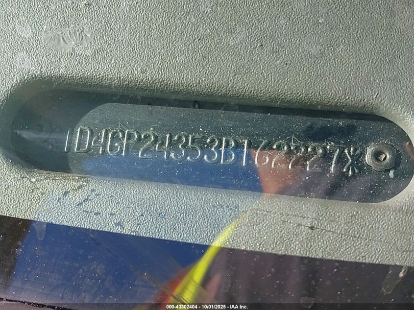 2003 Dodge Grand Caravan Se VIN: 1D4GP24353B162227 Lot: 43302404