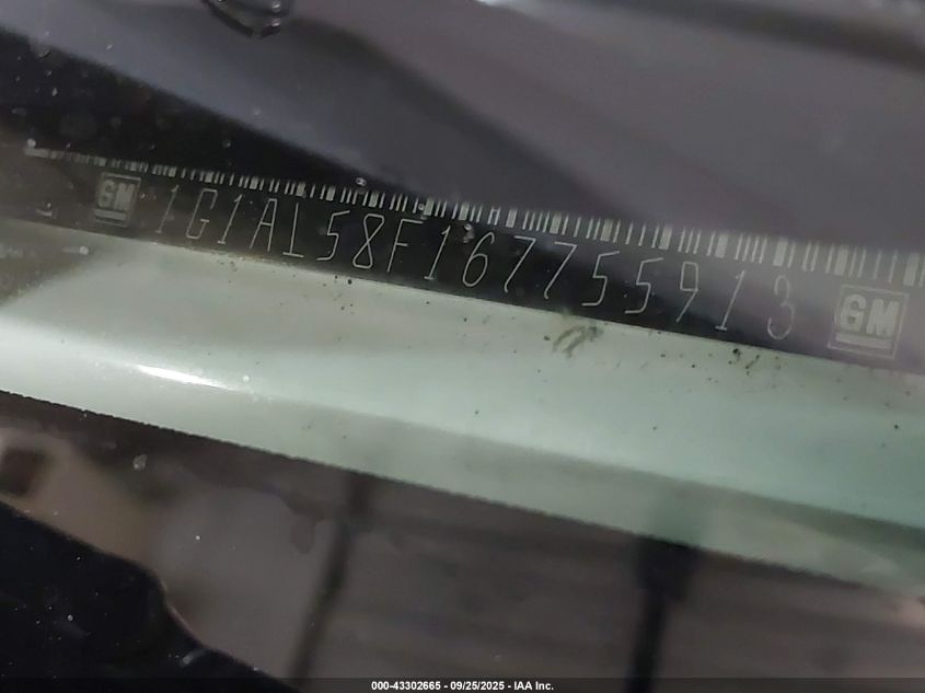 2006 Chevrolet Cobalt Lt VIN: 1G1AL58F167755913 Lot: 43302665