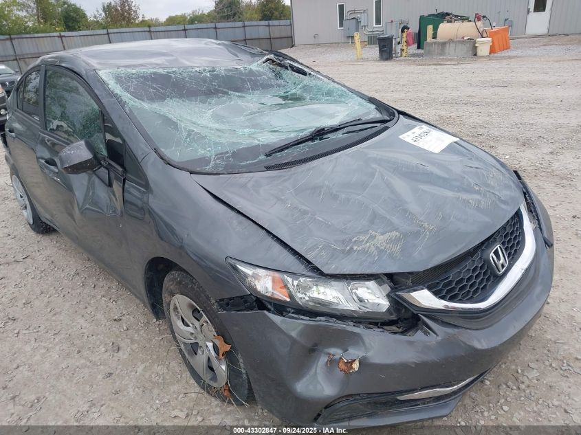 2013 Honda Civic Lx VIN: 19XFB2F58DE023025 Lot: 43302847