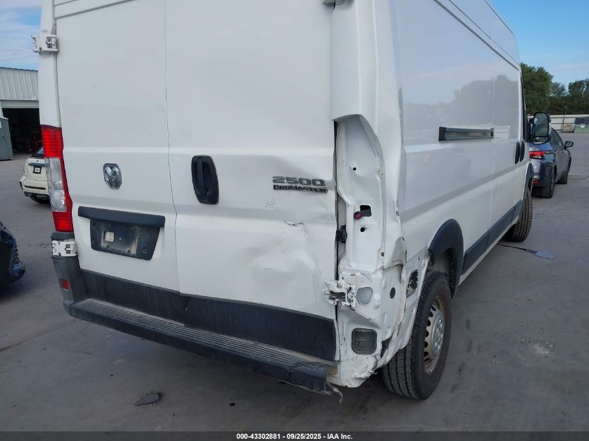 2024 Ram Promaster 2500 Tradesman High Roof 159 Wb W/Pass Seat VIN: 3C6LRVDG9RE136971 Lot: 43302881