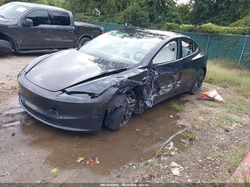 2024 Tesla Model 3 Long Range Dual Motor All-Wheel Drive grey sedan electric 5YJ3E1EBXRF808966 photo #3