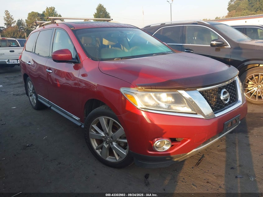 5N1AR2MM3EC605084 2014 Nissan Pathfinder Platinum auction photo 1