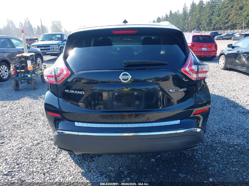 2016 Nissan Murano Sl VIN: 5N1AZ2MH7GN109604 Lot: 43302991