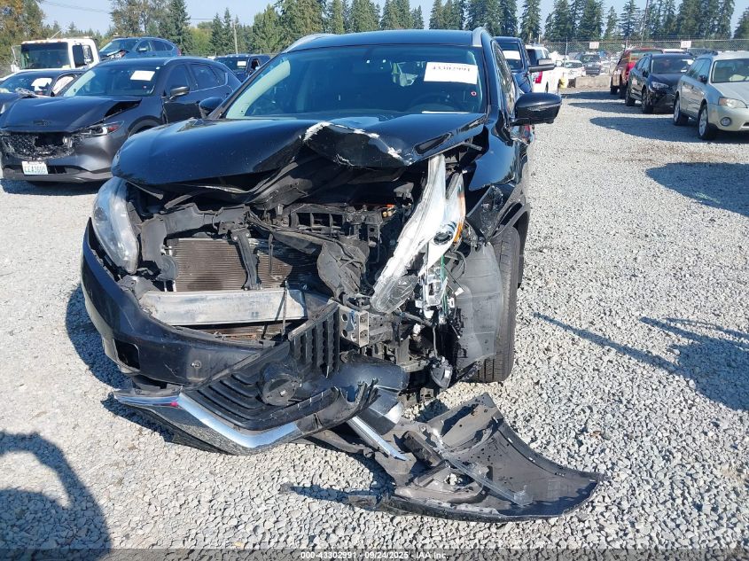 2016 Nissan Murano Sl VIN: 5N1AZ2MH7GN109604 Lot: 43302991