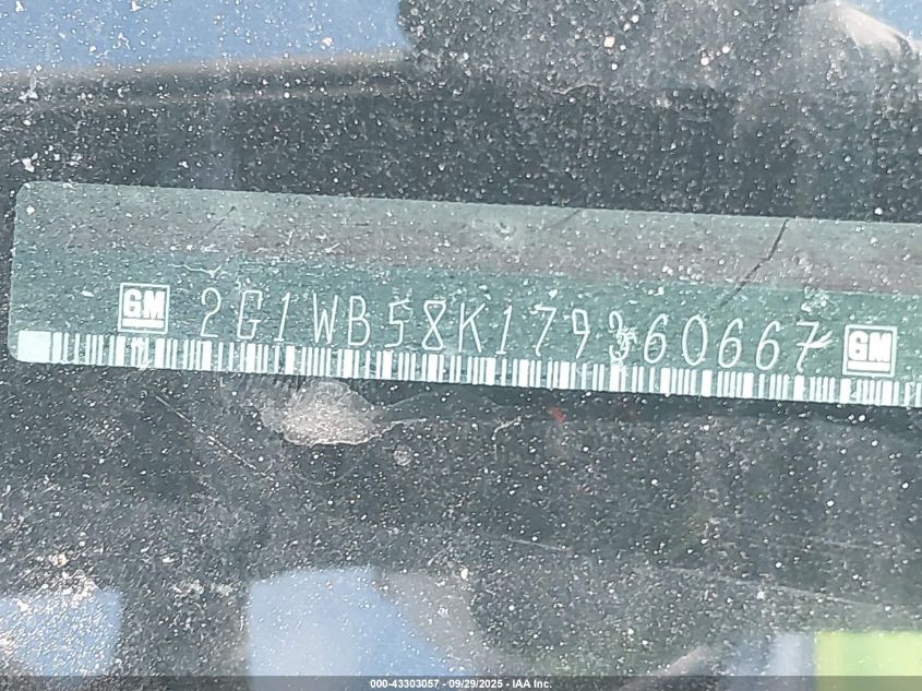 2007 Chevrolet Impala Ls VIN: 2G1WB58K179360667 Lot: 43303057