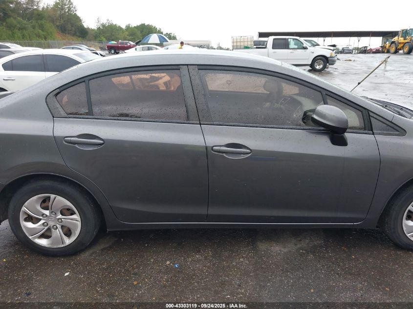 2013 Honda Civic Lx VIN: 2HGFB2F59DH597364 Lot: 43303119